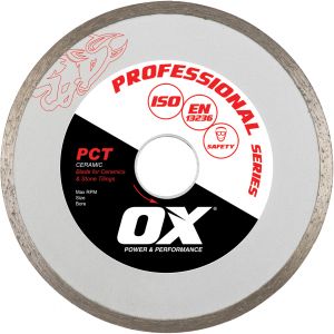 Image for OX Professional PCT Continuous Rim Diamond Blade - Ceramics
