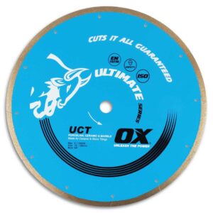 Ultimate Continuous Rim Diamond Blade - Ceramics | Diameter: 10" / 254mm | Bore: 7/8" - 5/8" / 22mm - 15mm