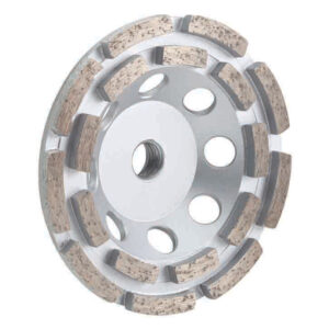Ultimate Double Row Cup Wheel | Diameter: 5'' / 127mm | 11 Threaded Arbor |Bore: 5/8'' / 15mm