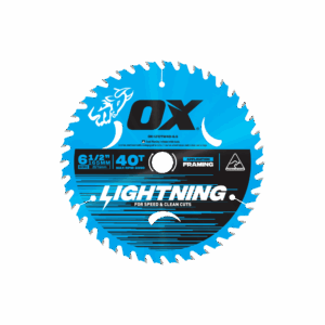 OX Pro Lightning 6-1/2-Inch   Circular Saw Blade | 40-Tooth & 5/8" Bore