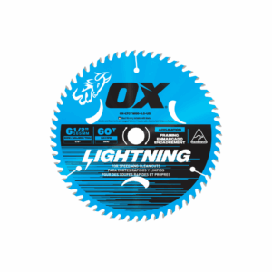 OX Pro Lightning 6-1/2-Inch   Circular Saw Blade | 60-Tooth & 5/8" Bore