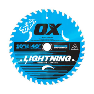 OX Pro Lightning 10-Inch Circular Saw Blade | 40-Tooth & 5/8" Bore