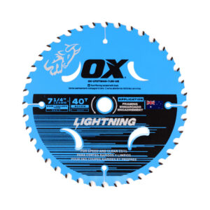 OX Pro Lightning 7-1/4-Inch   Circular Saw Blade | 40-Tooth & DM5/8" Bore