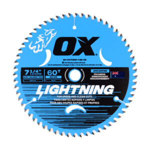 OX Pro Lightning 7-1/4-Inch Circular Saw Blade | 60-Tooth & DM5/8" Bore