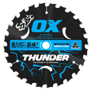 OX Pro Thunder 6-1/2-Inch Circular Saw Blade | 24-Tooth & 5/8" Bore