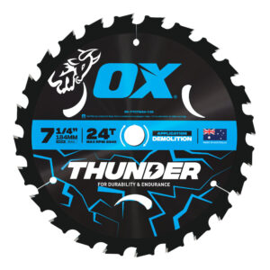 OX Pro Thunder 7-1/4-Inch Circular   Saw Blade | 24-Tooth & DM5/8" Bore