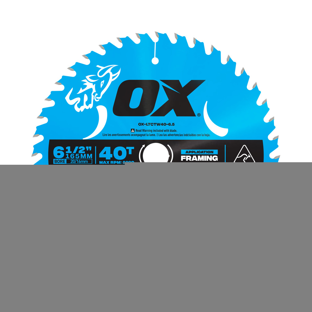 OX Pro Lightning 6-1/2-Inch Circular Saw Blade | 40-Tooth & 5/8" Bore
