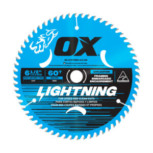 OX Pro Lightning 6-1/2-Inch Circular Saw Blade | 60-Tooth & 5/8" Bore